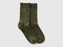 Ribbed socks with logo