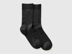 Ribbed socks with logo