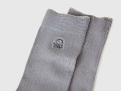 Ribbed socks with logo