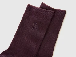 Ribbed socks with logo