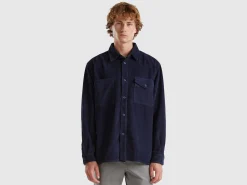 Ribbed velvet shirt