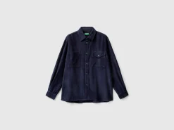 Ribbed velvet shirt