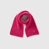 Scarf with rhinestone logo