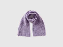 Scarf with rhinestone logo