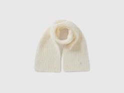 Scarf with rhinestone logo