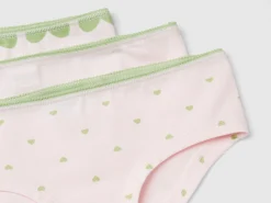 Set of three pairs of underwear in stretch cotton