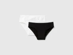 Set of two pairs of underwear in stretch cotton