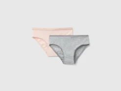 Set of two pairs of underwear in stretch cotton