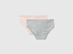 Set of two pairs of underwear in stretch cotton