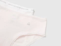 Set of two pairs of underwear in stretch cotton