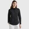 Shirt in stretch cotton blend