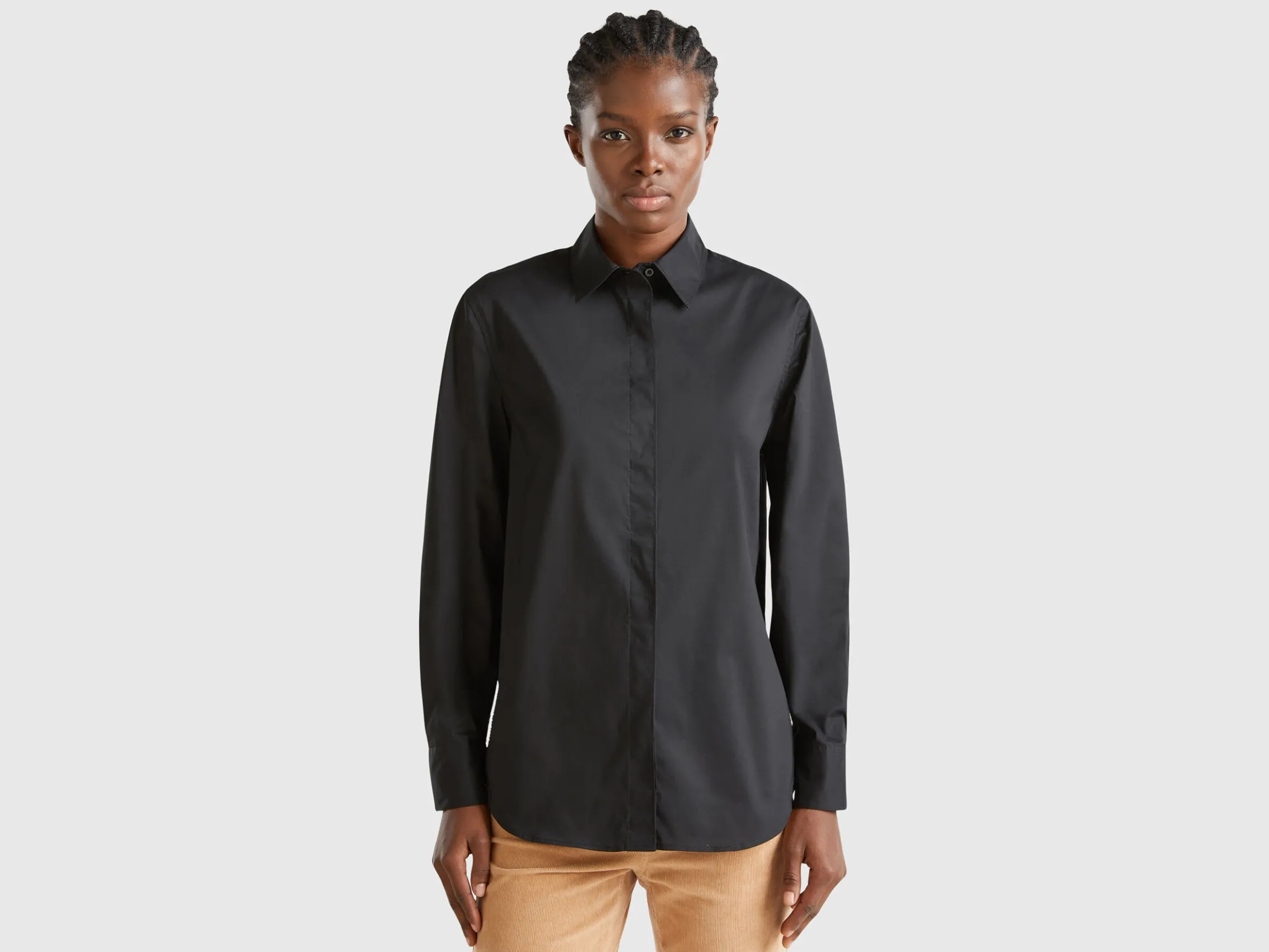 Shirt in stretch cotton blend
