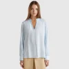 Shirt with Henley neck