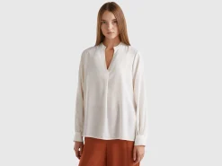 Shirt with Henley neck