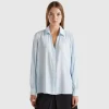 Shirt with V-neck