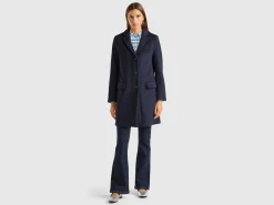 Short coat in wool blend cloth