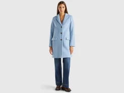 Short coat in wool blend cloth