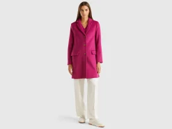 Short coat in wool blend cloth
