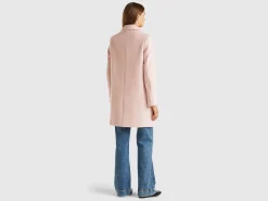 Short coat in wool blend cloth