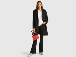 Short coat in wool blend cloth