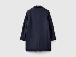 Short coat in wool blend cloth