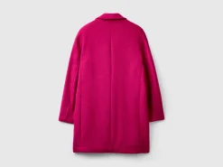 Short coat in wool blend cloth
