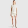 Short pyjamas in stretch cotton blend