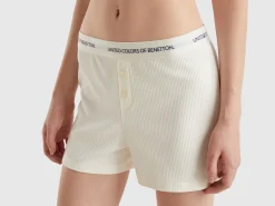 Short pyjamas in stretch cotton blend