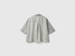 Short shirt in pure linen