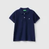 Short sleeve polo in organic cotton