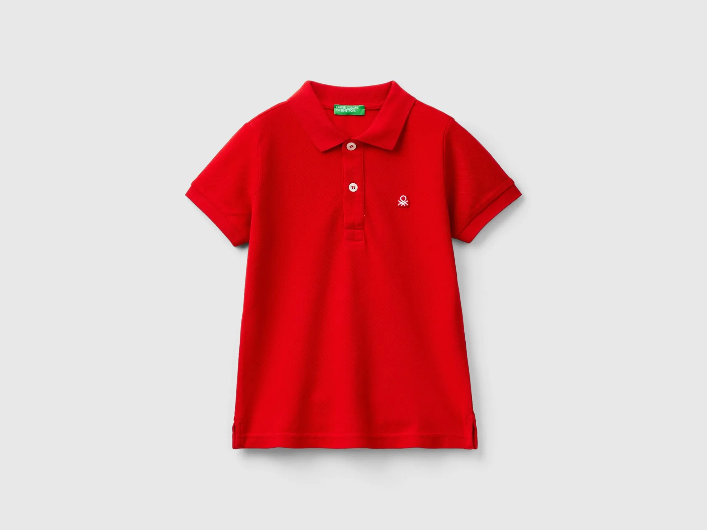 Short sleeve polo in organic cotton