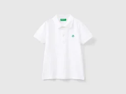 Short sleeve polo in organic cotton