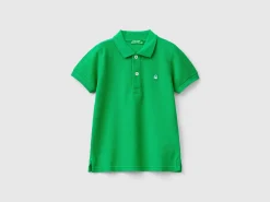 Short sleeve polo in organic cotton