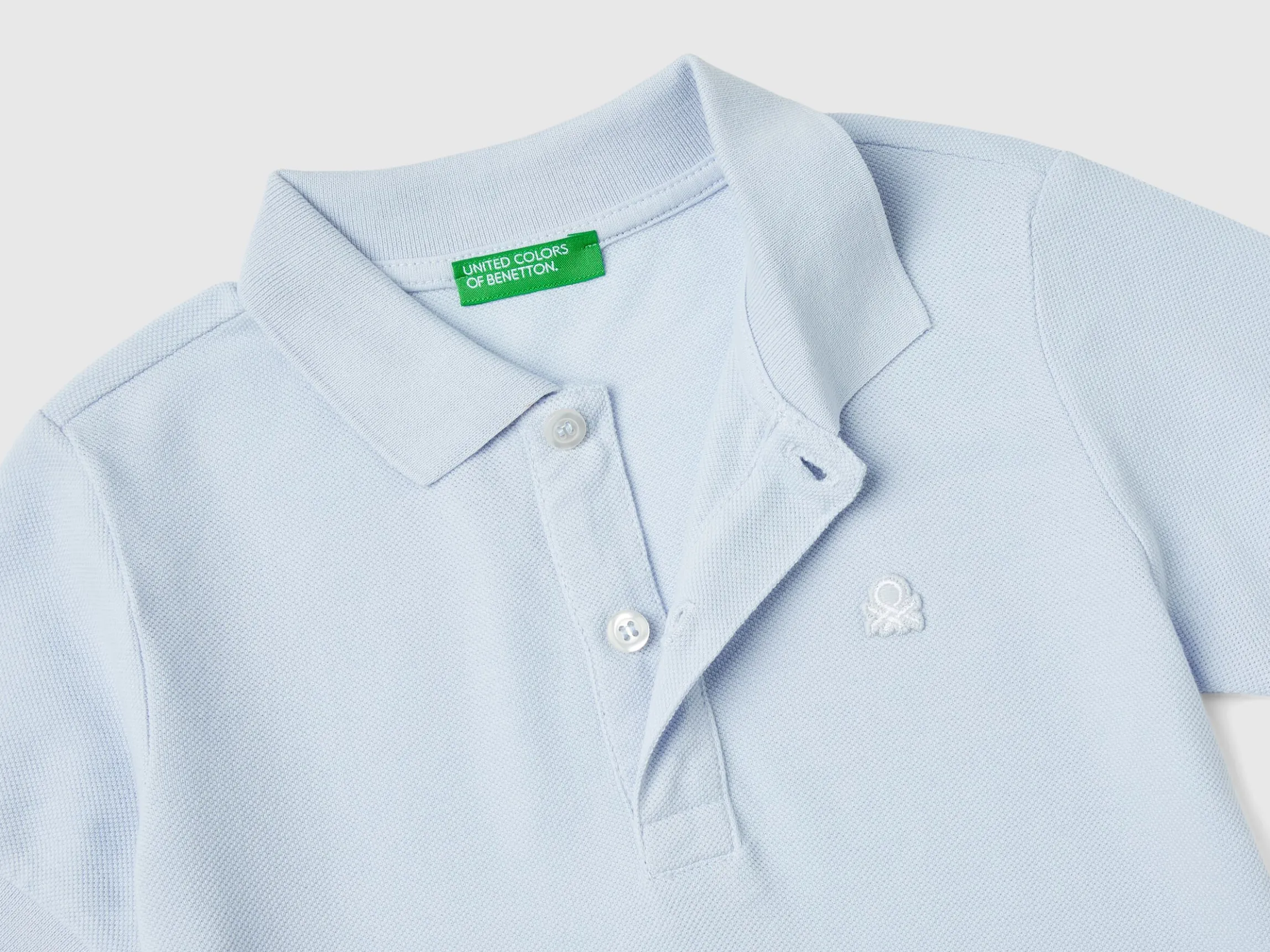 Short sleeve polo in organic cotton