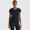 Short sleeve sweater in 100% cotton