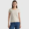 Short sleeve sweater in 100% cotton