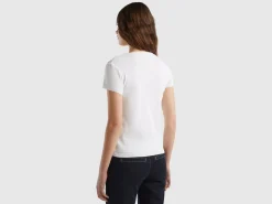 Short sleeve sweater in 100% cotton