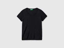 Short sleeve sweater in 100% cotton