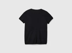 Short sleeve sweater in 100% cotton