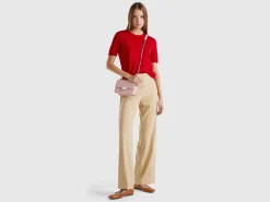 Short sleeve sweater in pure Merino wool