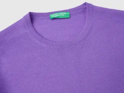 Short sleeve sweater in pure Merino wool
