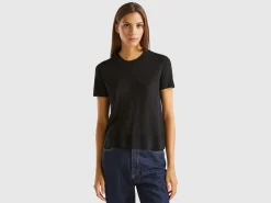 Short sleeve sweater in silk blend