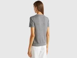 Short sleeve sweater in silk blend
