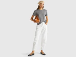 Short sleeve sweater in silk blend