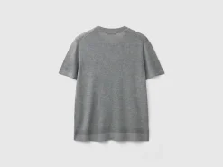 Short sleeve sweater in silk blend