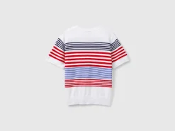 Short sleeve top with stripes