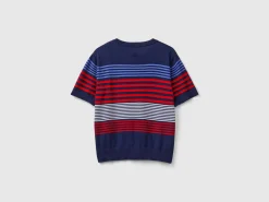 Short sleeve top with stripes