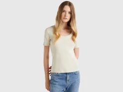 Short sleeve t-shirt in long fiber cotton