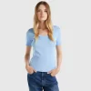 Short sleeve t-shirt in long fiber cotton