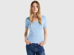 Short sleeve t-shirt in long fiber cotton